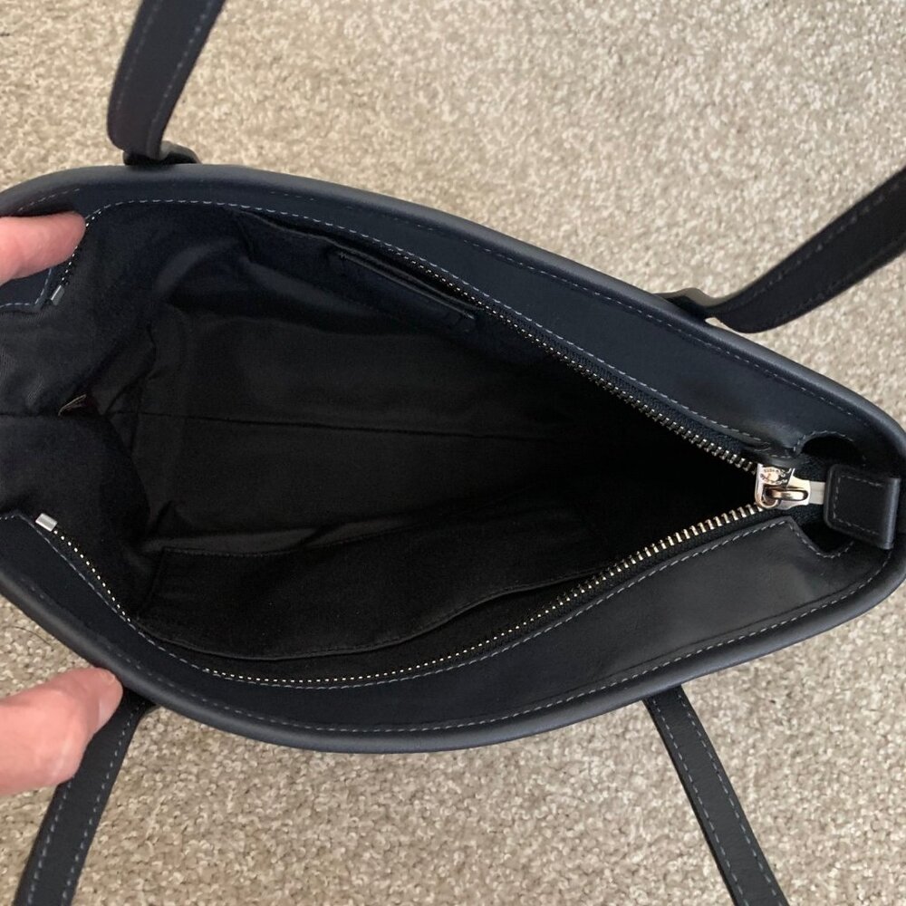 Auth. NWOT Coach Women’s Midnight Leather Bow Mini City Zip Tote 28988 - Picture 7 of 9